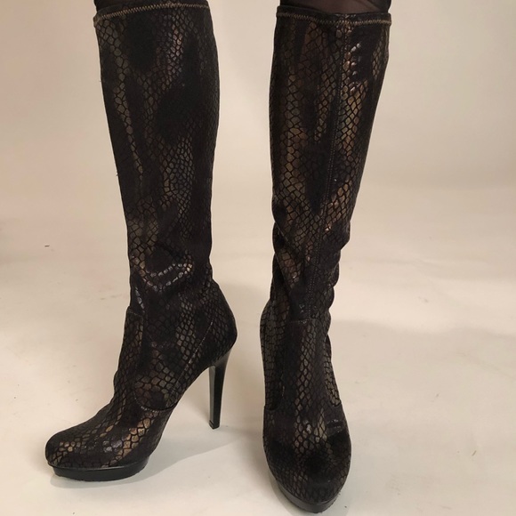 Carlos Santana Shoes - Carlos Santana Gold and Bronze Snakeskin Design
